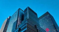 Enter the Brand Name Office Buildings - Blue